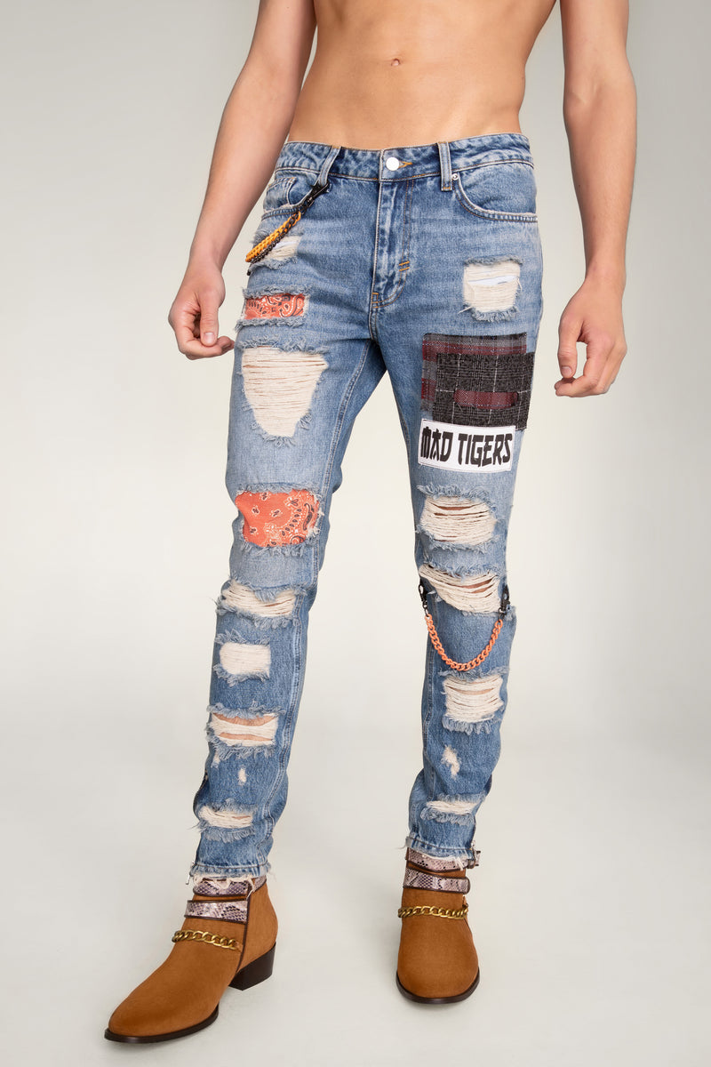 CHE-CHAINS ARTPATCH JEAN