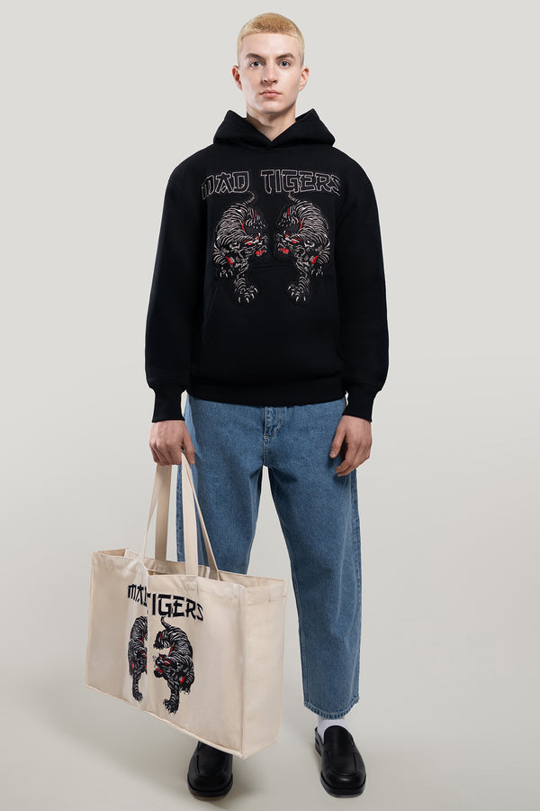 Black Tigers Hoodie- Jet Black