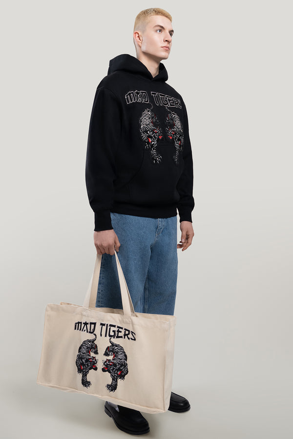 Tote Bag- 2 Tigers-Beige