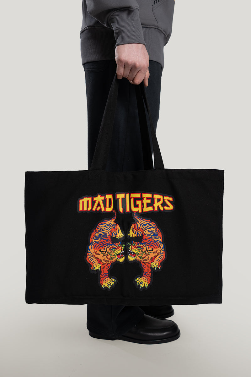 Tote Bag- 2 Tigers- Black