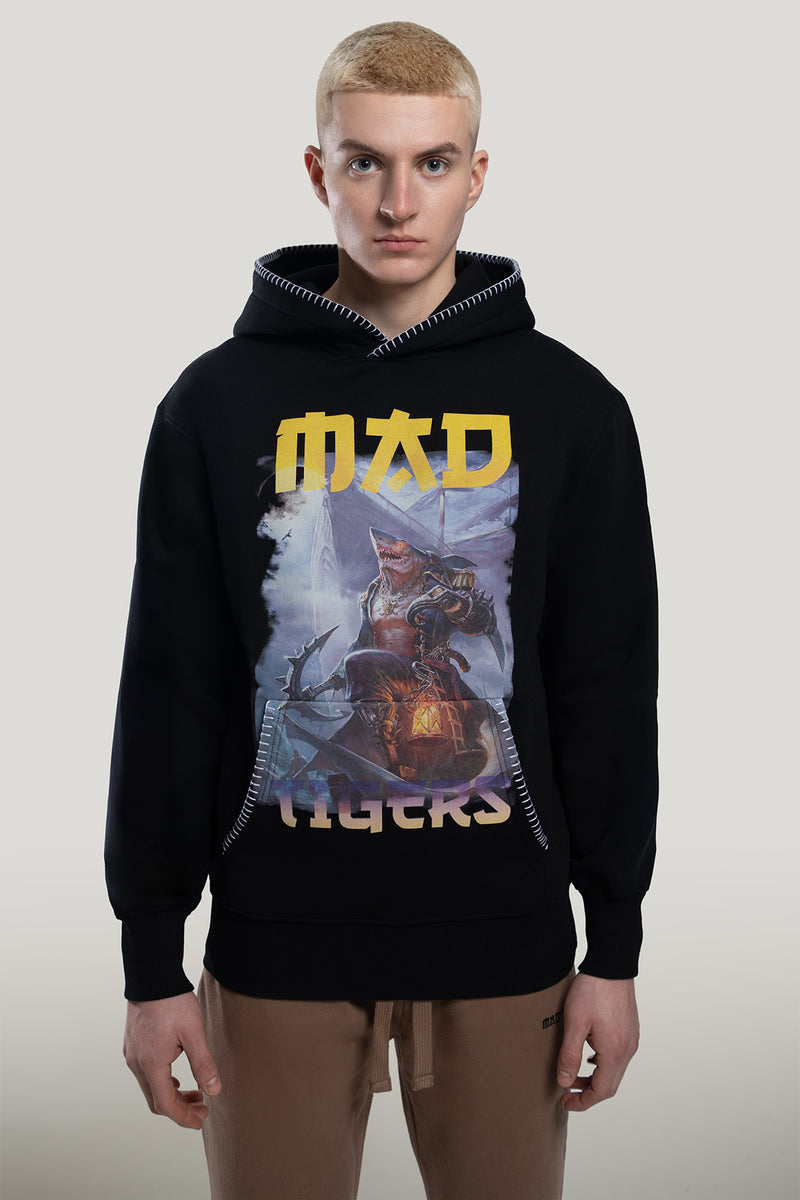 Dark Oceans Hoodie- Black