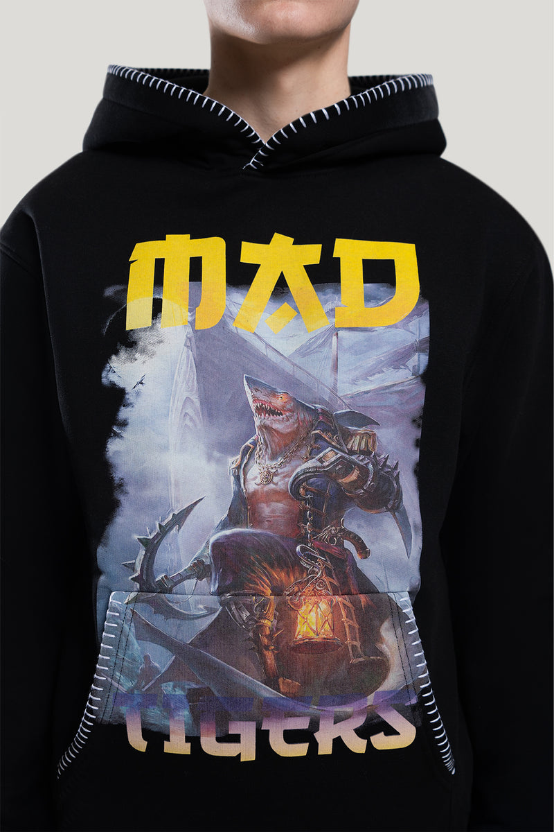 Dark Oceans Hoodie- Black