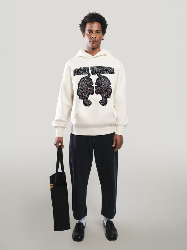 Black Tigers Hoodie-off White