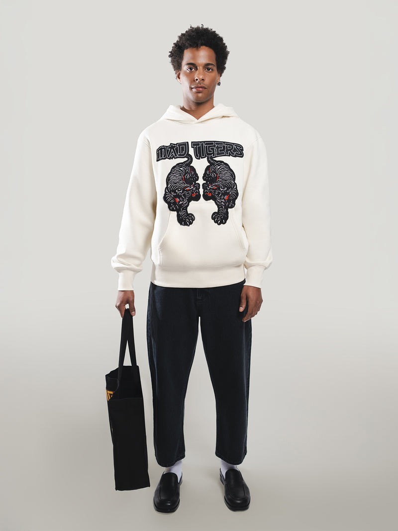 Black Tigers Hoodie-off White